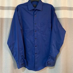 Men’s Arrow Fitted Blue Dress Shirt 15 1/2 34/35